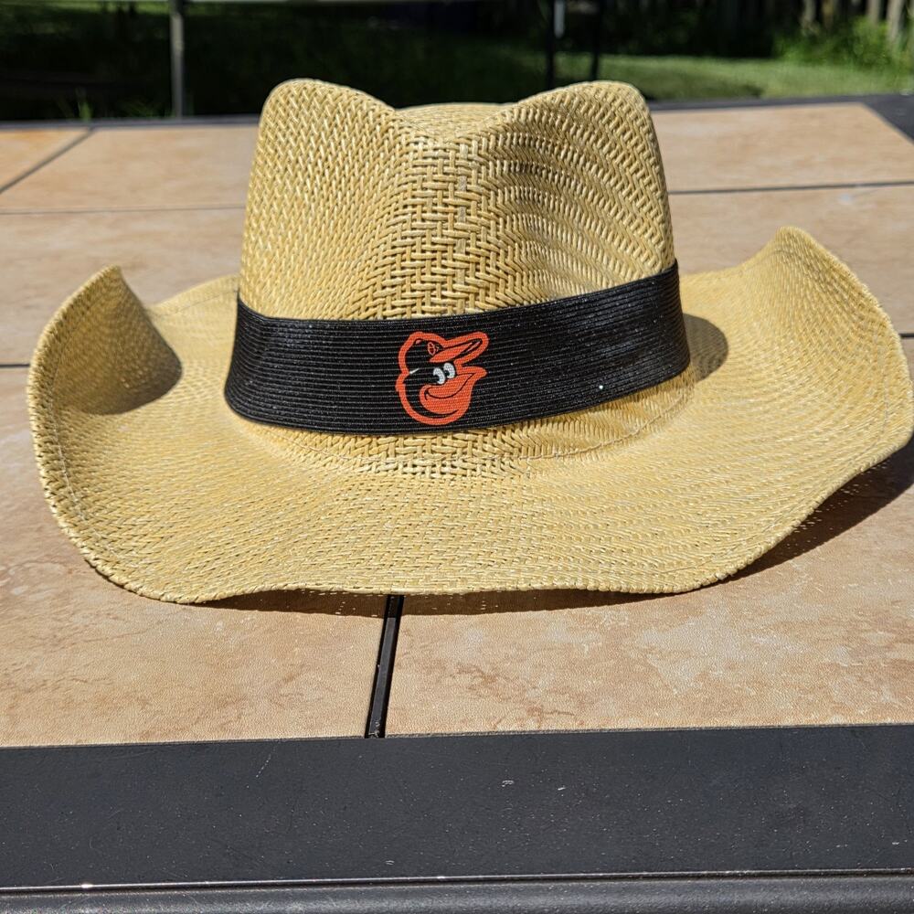 New SGA MLB Baltimore Orioles Wild Bill Hagy Straw Cowboy Hat Men's One Size